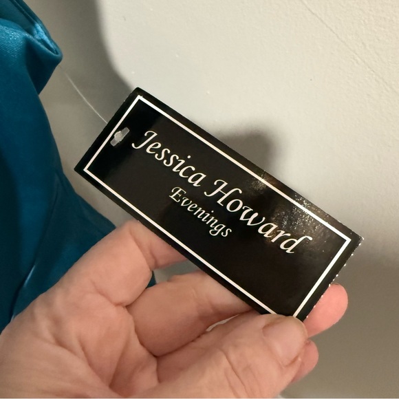 Jessica Howard Teal One-Shoulder Dress - Picture 3 of 6